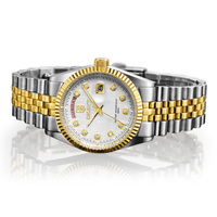 Reloj de Lujo para Hombre y Mujer, Set de Regalo para Pareja, San Valentín, Calendario, Semana, Relojes de Pulsera de Cuarzo, Reloj, Montre