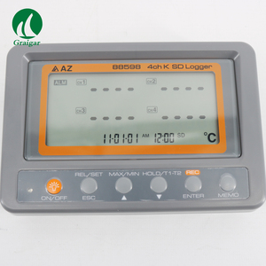 4 Kanaal K Type Thermokoppel Temperatuur AZ-88598 Multi-Channel Digitale <span class=keywords><strong>Thermometer</strong></span> Sd-kaart Datalogger Real Time Display - Product Image 2
