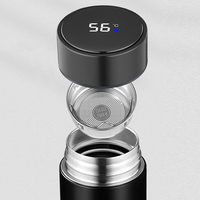 Bouteille d'eau créative en acier inoxydable vente en gros 304 Led affichage de la température flacons sous vide bureau affaires thermos tasse cadeau