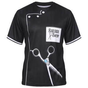 Vinne 2024 nuovo stile uomo donna barbiere t-shirt 3D tutto stampato abbigliamento da lavoro camicie regalo <span class=keywords><strong>parrucchiere</strong></span> - Product Image 4