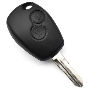 Factory wholesale blank keys R-enault 2 buttons remote key shell with battery clamp