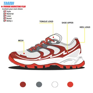 Custom wholesale quality men's fashion leather sports shoes air cushion tide wear leisure walking shoes running shoes