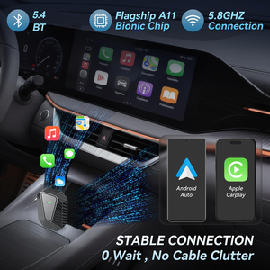 Mini adaptador de juego de coche sin cable Carplay inalámbrico pequeño Usb Dongle sin <span class=keywords><strong>Internet</strong></span> Wifi 5,8 GHz iPhone X253 W205 para VW Jetta Mk6 Hilux - Product Image 2