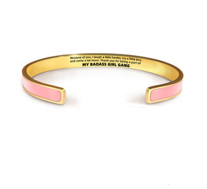 ठीक कस्टम मेरे बैज लड़की गैंग रंग के अंदर रंग के रंग का चूरा रंग रंगीन बयान प्रतिज्ञा ब्रेसलेट - Product Image 2