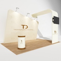 Stand d'exposition en vente chaude 3x6m 10*20 pieds, tube en aluminium durable, tissu tendu, stands d'exposition commerciaux pour événements