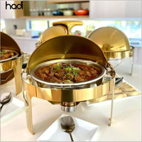 Hadi 6 Qt Ronde Roestvrijstalen Voedselwarmer Commerciële Elektrische Schuurtafel Voor Hotelbuffetrestaurants