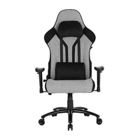 Chaise de jeu personnalisée de couleur verte avec accoudoirs 2D, tissu respirant, mousse haute densité, base en nylon, pivotante et inclinable