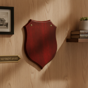 Targa a scudo in mogano 180x250x15 mm, premio da parete in legno - Product Image 3