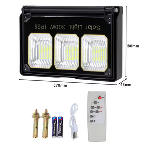 Éclairage extérieur à télécommande, économie d'énergie, étanche, lampe solaire de jardin haute puissance pour la charge de téléphone portable, IP65, 300W - Product Image 1