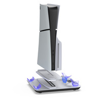 Support de refroidissement multifonctionnel pour PS5/PS5 Slim, VR2, casque, écouteurs, support de rangement pour téléphone