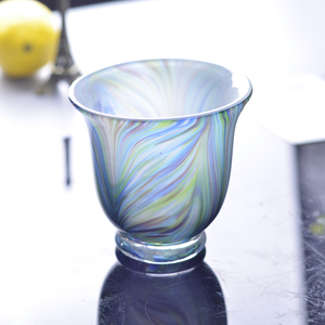 Vasi in Vetro di <span class=keywords><strong>Murano</strong></span> Soffiati a Mano Colorati per Decorazioni Domestiche, Vasi di Lusso con Strisce Verticali Colorate per Matrimoni - Product Image 2