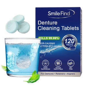 חיוך למצוא איכות גבוהה אנטי בקטריאלי 120 טבעי פרטי תווית פה שומר תותבות ניקוי תותבות - Product Image 1