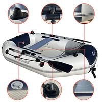 Bateau de pêche et kayak gonflables épaissi de 1.2mm pour les activités de plein air plancher de pont d'air pour 2 personnes pour la natation de lac de piscine