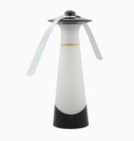 Ventilatore Repellente per Insetti a LED con 4 Colori, Luce Bianca Calda e RGB, Effetto Fiamma e Lampeggio Lento, Controllo Touch, per Casa, Picnic e Tavoli da Catering