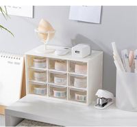 Vente en gros de mini armoire à tiroirs à 9 compartiments, boîte à bijoux, boîte à cosmétiques, organisation de rangement familial