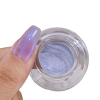 Poudre à ongles effet chrome Aurora Chameleon ultra-brillante, forme coquille, finition miroir, magie du clair de lune, 12 nuances néon, best-seller