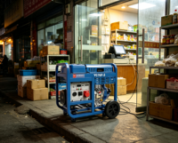 7kW Dieselgenerator mit offenem Rahmen, Yuchai-Motor, 8kW tragbares Stromaggregat mit Elektrostart, einphasig 230V, mit Rädern & AVR, 1800 U/min, 50/60Hz