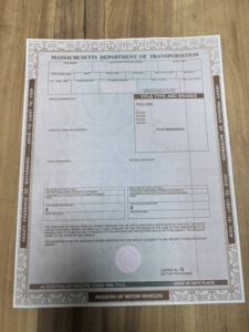 优质水印微文字UV隐形防伪证书机动车产权证 - Product Image 5