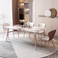 Ensemble table et chaises de salle à manger d'extérieur moderne à 4 couverts petits meubles contemporains pour la maison, l'hôtel ou l'appartement
