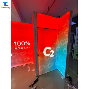 TIANLANG บูธจัดแสดงสินค้ากรอบกล่องไฟ LED พร้อมห้องเก็บของและตัวแทนโทรทัศน์ที่ต้องการ - Product Image 1