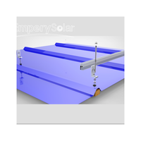 Système de fixation solaire Emery pour toiture métallique, kit de pinces en L pour usage commercial, garantie 15 ans, charge de neige 1,4 KN/m², norme AS/NZ1170.2