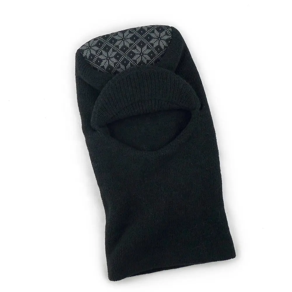 Masker Ski Rajutan 1 Lubang Penuh Gaya Baru Skimask Balaclava Hoodie Logo Jacquard Beanie dengan Visor Uniseks Olahraga Warna Jepang