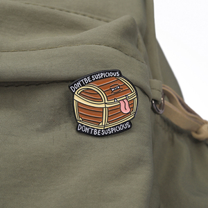 Spilla Smaltata Cartoon 'Non Essere Sospettoso', Grazioso Distintivo <span class=keywords><strong>da</strong></span> Bavero, Accessorio Gioiello per Zaino, Regalo per Amici, Vendita all'Ingrosso - Product Image 3