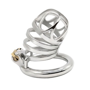 FRRK-42 Stainless Steel Male Chastity Device Useful Sturdy Hard Stay BDSM Cock Cage Body Play Control Sex <b>Toy</b> <b>for</b> <b>Men</b> - Product Image 1