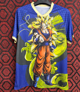 Ensemble <span class=keywords><strong>de</strong></span> <span class=keywords><strong>maillot</strong></span> <span class=keywords><strong>de</strong></span> football pour homme, style japonais, imprimé anime Goku samouraï en encre, polyester, séchage rapide, respirant, kit d'entraînement - Product Image 5