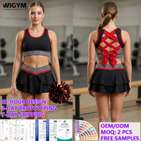 Tenues d'entraînement personnalisées pour cheerleaders All Star avec strass, sublimation, vente en gros, OEM, échantillon gratuit