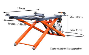 Ciseaux élévateurs portables économiques à position intermédiaire, certifiés CE, 1,2 m, pour atelier - Product Image 4