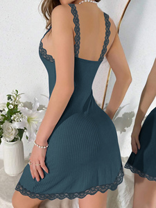 Pigiami da <span class=keywords><strong>Donna</strong></span> in Maglia all'Ingrosso, Eleganti Camicie da Notte, Abbigliamento per Casa Personalizzato OEM, Direttamente dalla Fabbrica - Product Image 3