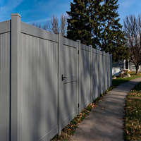 Panneaux de clôture extérieurs mobiles et faciles à installer, en vinyle, 2,4 m x 2,4 m, hauteur 2,1 m, insonorisants, pour l'intimité, 6 panneaux avec poteaux