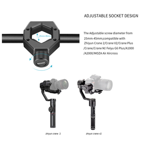 Neewer - Empuñadura Doble de Fibra de Carbono con Diámetro Ajustable de 25-45 mm para Zhiyun <span class=keywords><strong>Crane</strong></span> 2/<span class=keywords><strong>Crane</strong></span> <span class=keywords><strong>V2</strong></span>/<span class=keywords><strong>Crane</strong></span> Plus/<span class=keywords><strong>Crane</strong></span>/<span class=keywords><strong>Crane</strong></span> M - Product Image 3