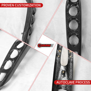 Kit Interior de Fibra de Carbono Seca Estilo OME para Auto, Botones de Control Central para Ferrari 812 - Product Image 3