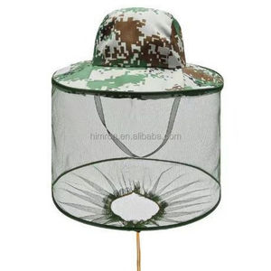 Chapeau de protection anti-insectes en maille camouflage ultraléger pour le <span class=keywords><strong>camping</strong></span> en plein air, chapeau de protection pour la tête et le visage, chapeau moustiquaire de jardin camouflage - Product Image 5