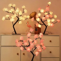 Lampe LED en silicone en forme de rose, lumière d'ambiance créative pour la nuit, décoration intérieure pour les fêtes
