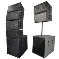 Sistema de Altavoces Line Array Profesional Activo y Pasivo Completo con Subwoofer de Graves de 10 y 18 Pulgadas para Conciertos al Aire Libre, Escenarios Colgantes e Iglesias