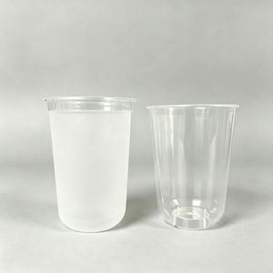 Gobelet jetable en PP transparent givré en forme de U, personnalisé avec logo, pour boissons froides et chaudes, avec couvercle, 90-380/500/700U, fabriqué sur mesure en usine - Product Image 4