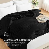 Couette matelassée moderne en polyester pour lit double toutes saisons, ultra-douce, lavable en machine, respectueuse de la peau