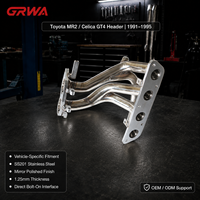 Collecteur d'échappement personnalisé GRWA pour Toyota MR2 Spyder 1ZZ MR2 Celica GT4 SS201, poli miroir, 1,25 mm