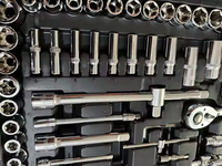 Kit de réparation de turbine en acier au carbone 72 dents, 160 pièces, avec clé à cliquet à douille CR-V, pinces, embouts de tournevis, couteau utilitaire, OEM