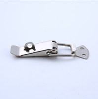 Loquet à ressort en acier inoxydable avec trou de verrouillage pour armoire/tiroir, œillet pour cadenas et finition zinguée
