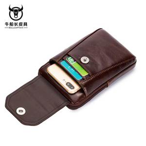 Moda kanca çanta kemeri çanta deri erkek rahat küçük bel çantası 6.4 inç cep telefonu için uygun - Product Image 6