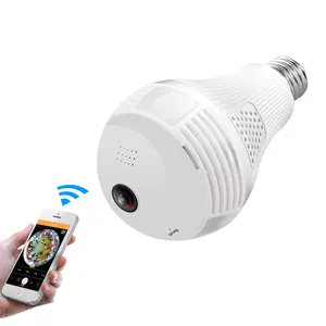 新製品カメラ電球!!! 960 P360度VRパノラマ電球IPカメラ屋内Wifi双方向オーディオセキュリティカメラWifi