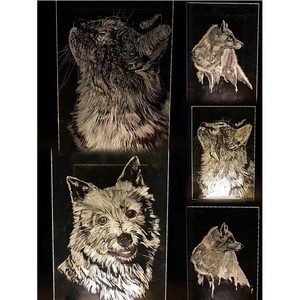 مصباح ليلي LED بأشكال هندسية من الأكريليك مع تصاميم مطبوعة (زهور، حب، إلخ) لديكور المنزل والهدايا - Product Image 3