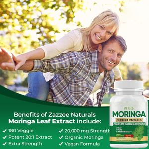 Suplemen Ekstrak Daun <span class=keywords><strong>Moringa</strong></span> Oleifera Organik Ausreson Plant-Based Wellness, Suplemen Superfood Hijau Kapsul <span class=keywords><strong>Moringa</strong></span> Oleifera - Product Image 4