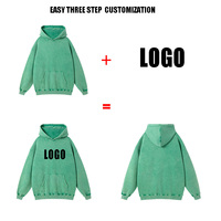 Sweat-shirt unisexe à col rond surdimensionné en molleton éponge 360 GSM, délavé et vieilli, style rétro, en polyester/coton, pour l'hiver, vente en gros OEM