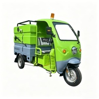 Tricycle électrique 600L pour le nettoyage des rues et l'assainissement, avec nettoyeur haute pression