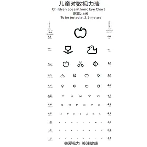 children cartoon 2.5M PVC eye test chart